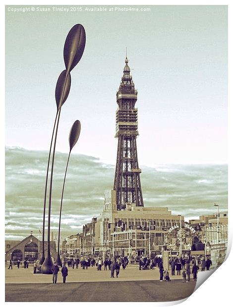 Vintage Blackpool Print by Susan Tinsley