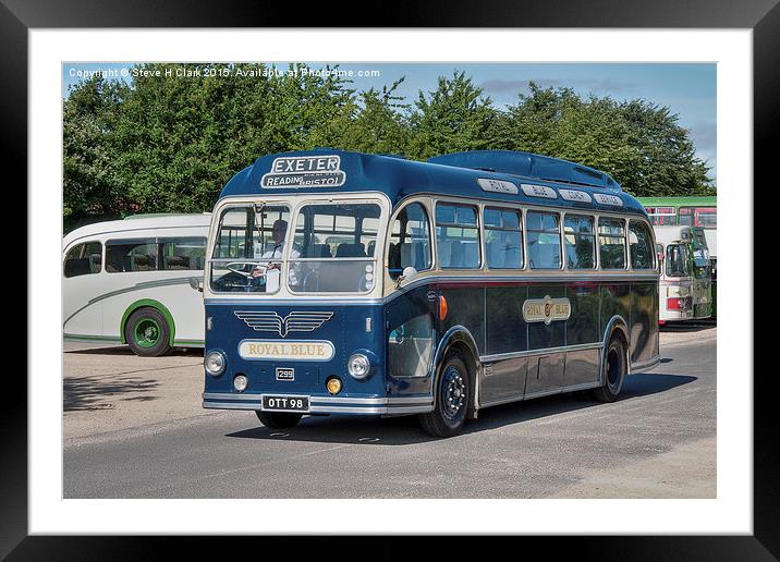  Royal Blue Coach Service Framed Mounted Print by Steve H Clark