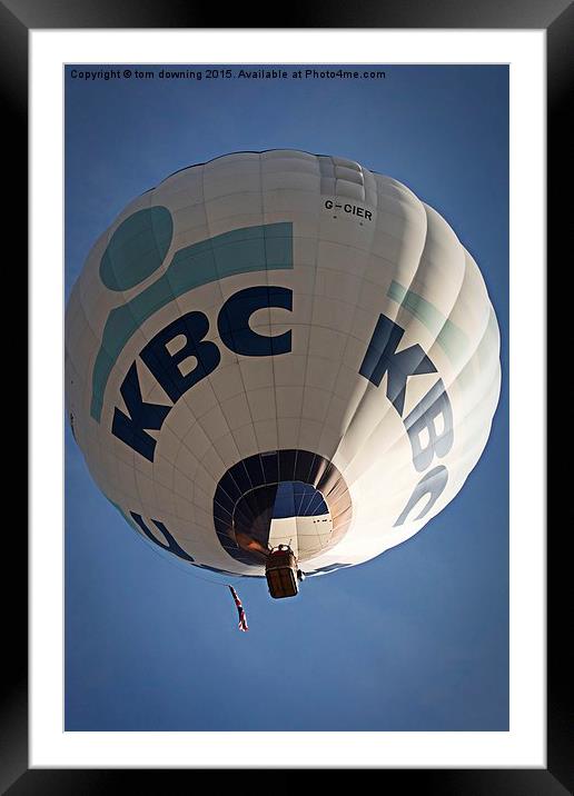  KBC Balloon Framed Mounted Print by tom downing