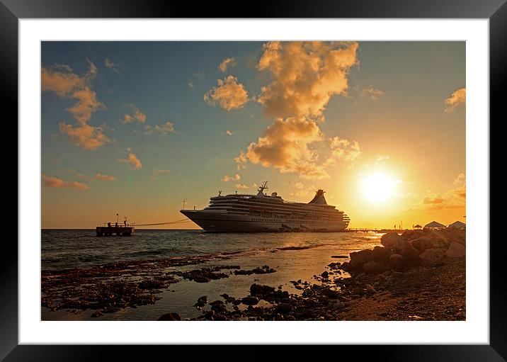 Curacao a tropical island in the Caribbean Framed Mounted Print by Gail Johnson
