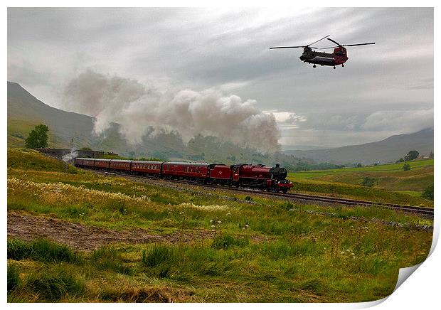 Chinook & Steam Print by Colin irwin