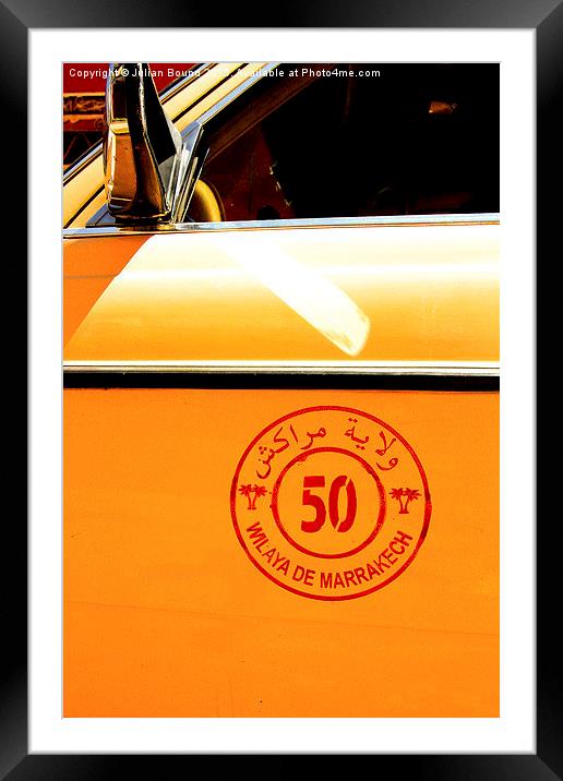  Morrocco Taxi Cab Framed Mounted Print by Julian Bound
