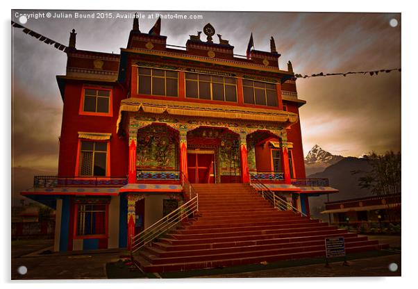  Pemba Monastary, Pokhara, Nepal Acrylic by Julian Bound