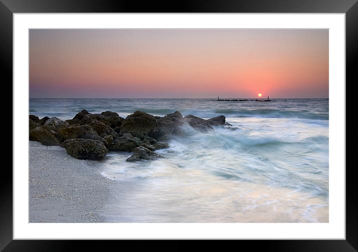 Marco Sunset Framed Mounted Print by Mike Dawson