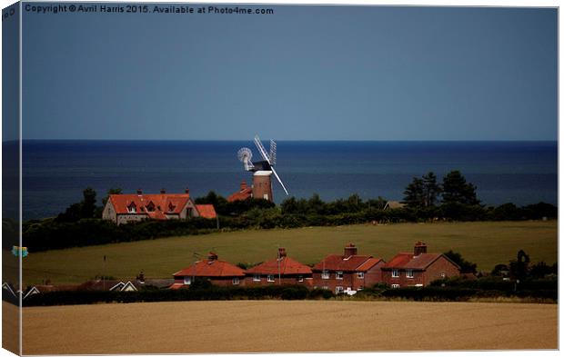  Weybourne windmill Canvas Print by Avril Harris