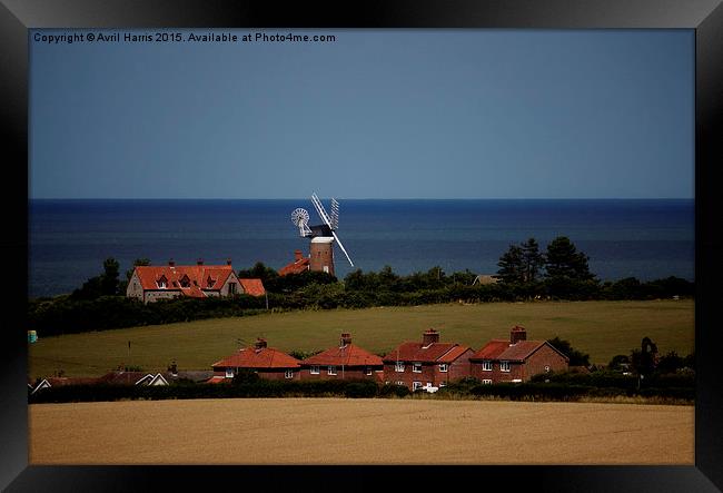  Weybourne windmill Framed Print by Avril Harris