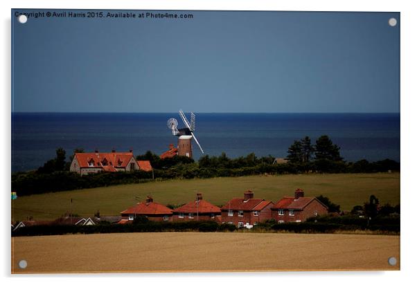  Weybourne windmill Acrylic by Avril Harris