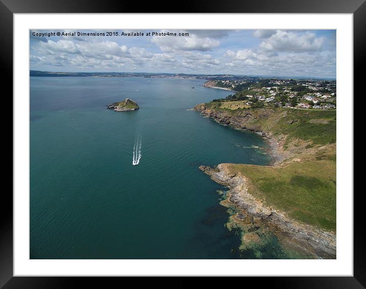  Hope's Nose Babbacombe  Framed Mounted Print by Aerial Dimensions