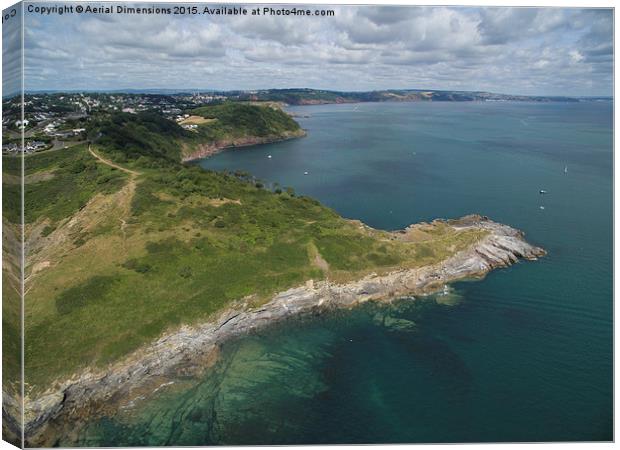   Hope's Nose Babbacombe Canvas Print by Aerial Dimensions