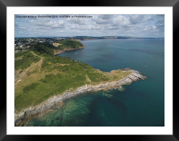   Hope's Nose Babbacombe Framed Mounted Print by Aerial Dimensions