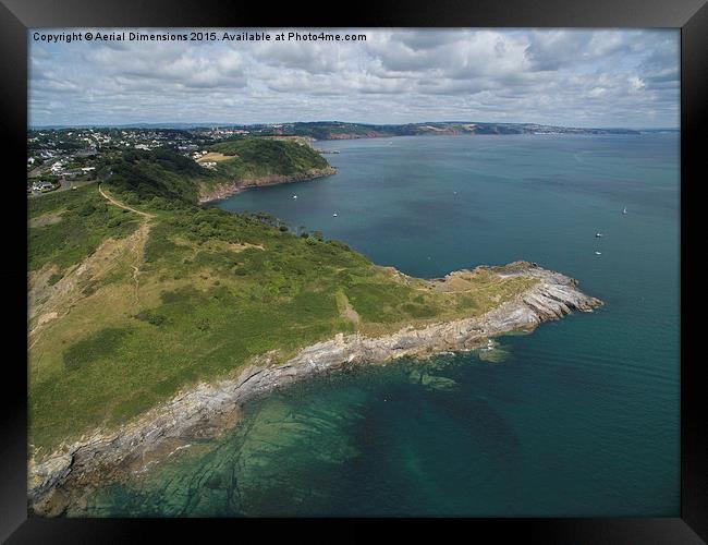   Hope's Nose Babbacombe Framed Print by Aerial Dimensions