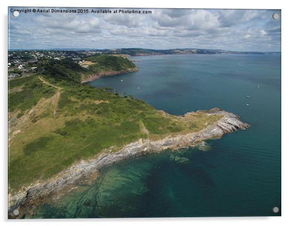   Hope's Nose Babbacombe Acrylic by Aerial Dimensions