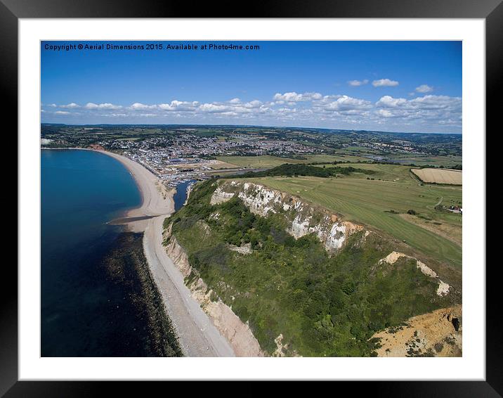  Seaton and Axmouth golf course Framed Mounted Print by Aerial Dimensions