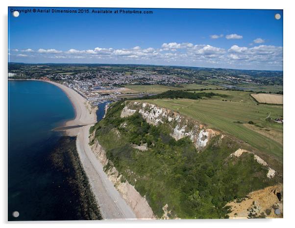  Seaton and Axmouth golf course Acrylic by Aerial Dimensions