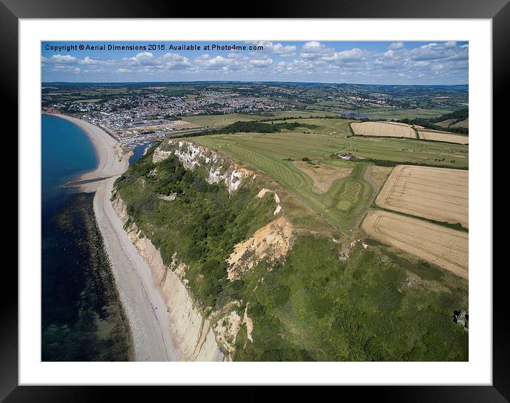   Seaton and Axmouth golf course Framed Mounted Print by Aerial Dimensions