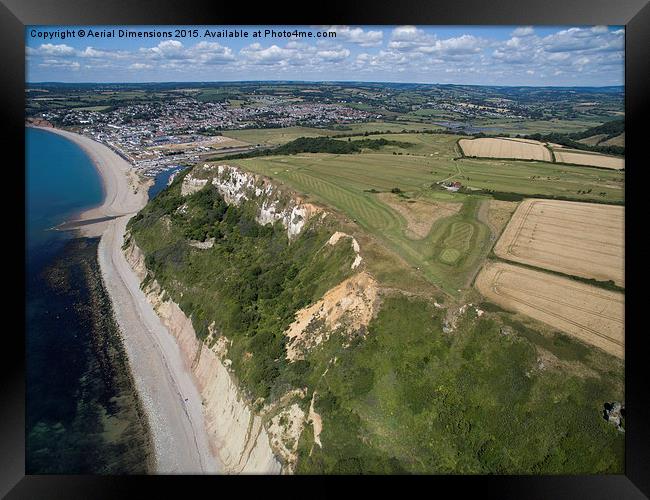   Seaton and Axmouth golf course Framed Print by Aerial Dimensions