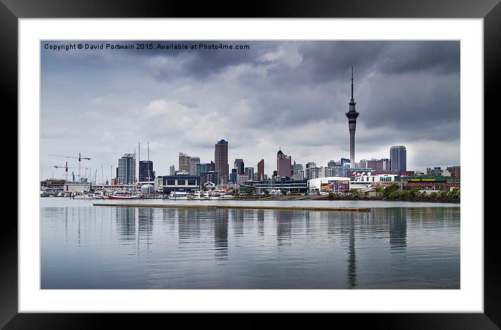  Aukland Harbour panorama Framed Mounted Print by David Portwain