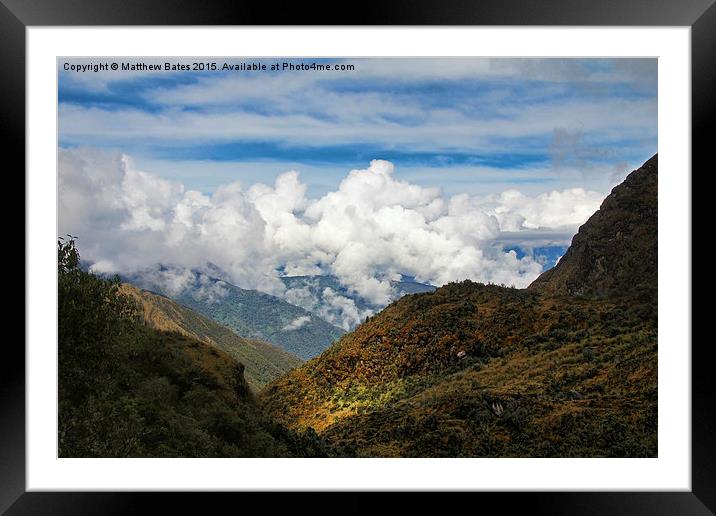 Andean sunlight Framed Mounted Print by Matthew Bates