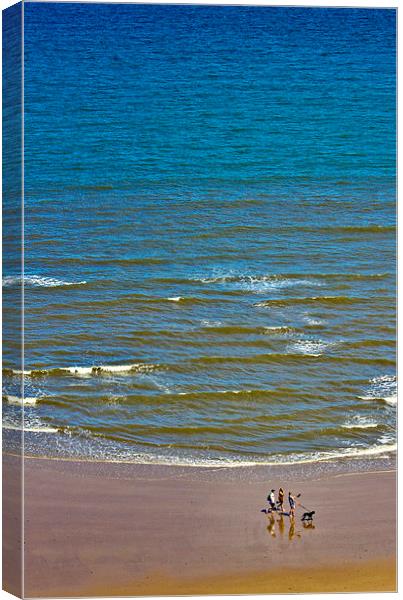 Down on the beach Canvas Print by Darren Burroughs