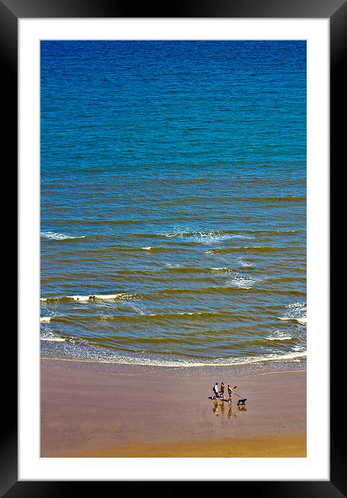 Down on the beach Framed Mounted Print by Darren Burroughs