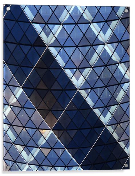 The Gherkin - London Acrylic by val butcher