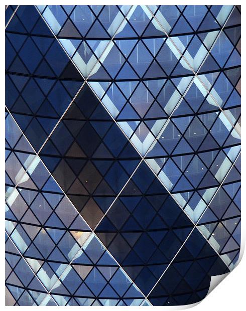 The Gherkin - London Print by val butcher