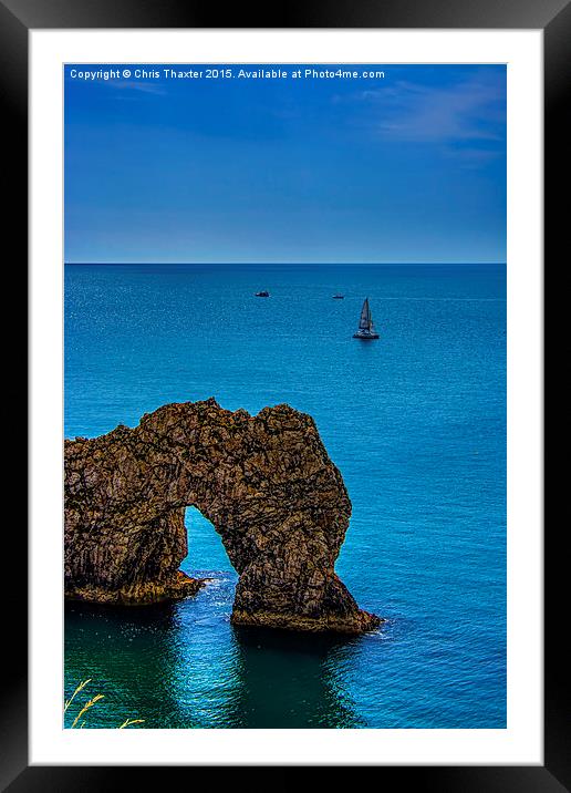  Durdle Door Dorset 2 Framed Mounted Print by Chris Thaxter