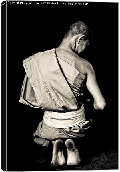 Thai Buddhist monk, Thailand Canvas Print by Julian Bound