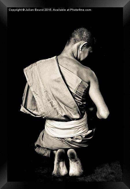  Thai Buddhist monk, Thailand Framed Print by Julian Bound