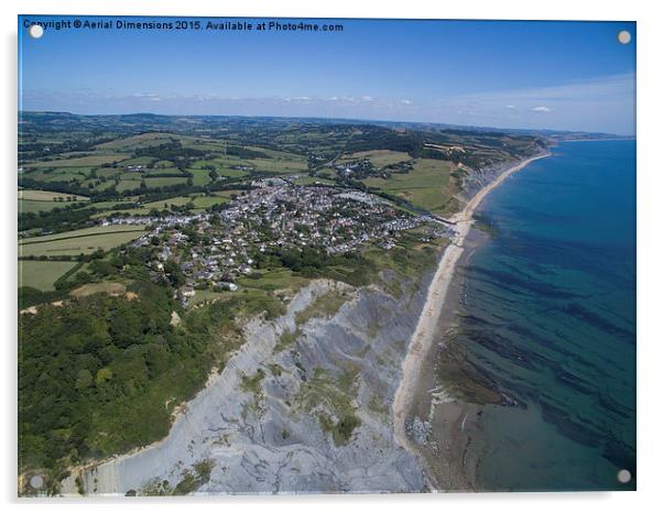   Charmouth Cliff fall Acrylic by Aerial Dimensions