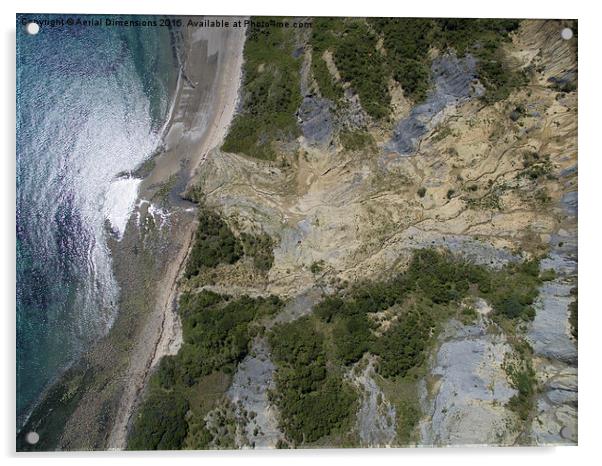  Charmouth cliff fall Acrylic by Aerial Dimensions
