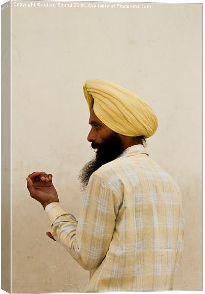 Sikh of Amritsar, Punjab, India Canvas Print by Julian Bound