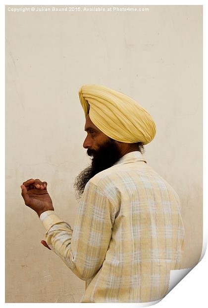 Sikh of Amritsar, Punjab, India Print by Julian Bound