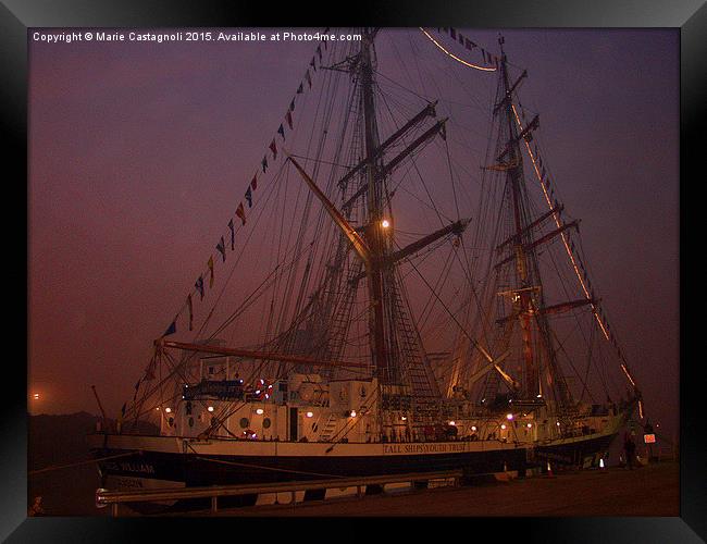   Ghostly Ship Framed Print by Marie Castagnoli