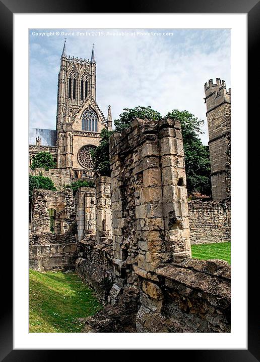  Lincoln Cathedral Framed Mounted Print by David Smith