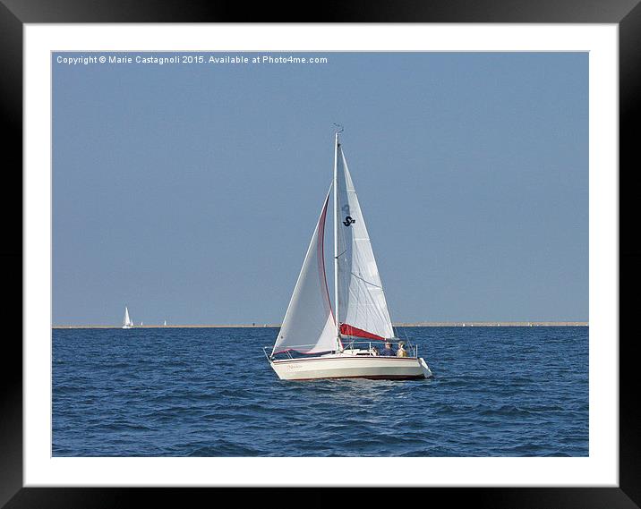    Sailing Their way to The Solent Framed Mounted Print by Marie Castagnoli