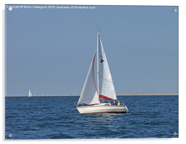    Sailing Their way to The Solent Acrylic by Marie Castagnoli