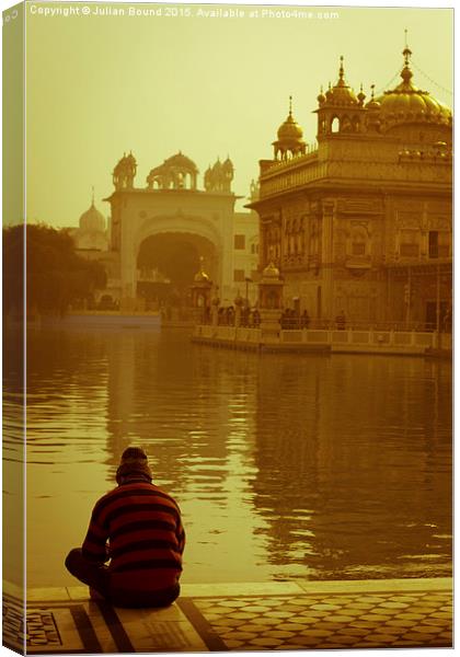 The Golden Temple of Amritsar, Punjab, India Canvas Print by Julian Bound