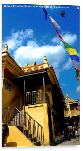  Swayambunath Stupa 'Monkey Temple', Kathmandu, Ne Acrylic by Julian Bound