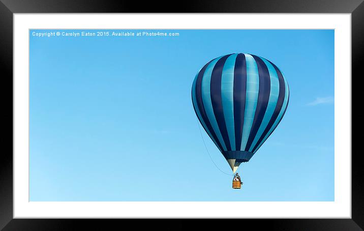  Blue Balloon Framed Mounted Print by Carolyn Eaton