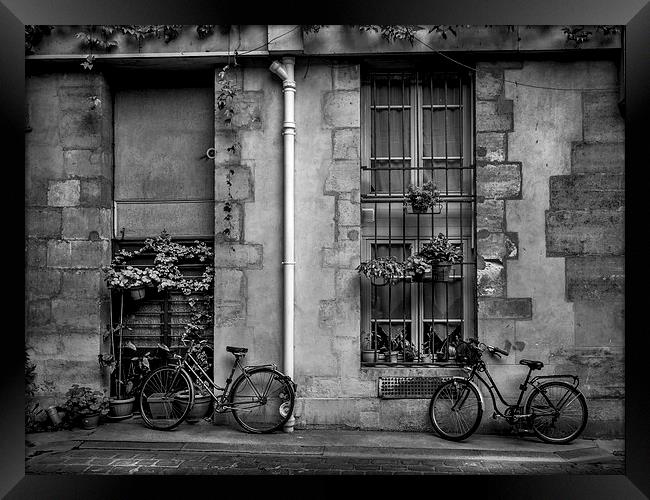 French Bicycles, Paris, France Framed Print by Mark Llewellyn