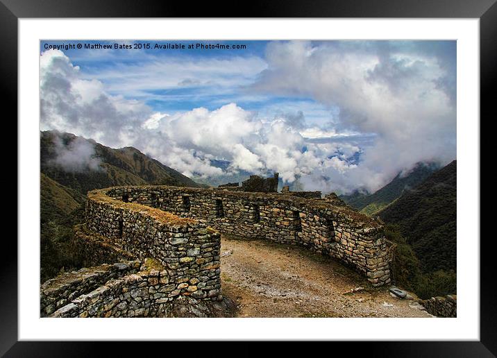 Ancient Inca ruins Framed Mounted Print by Matthew Bates