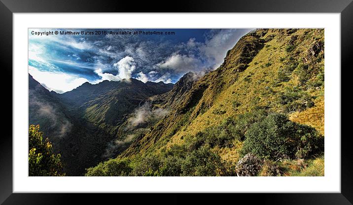 Deep in the Andes Framed Mounted Print by Matthew Bates