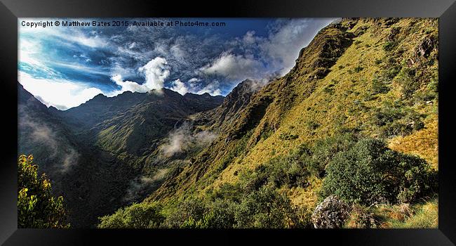 Deep in the Andes Framed Print by Matthew Bates