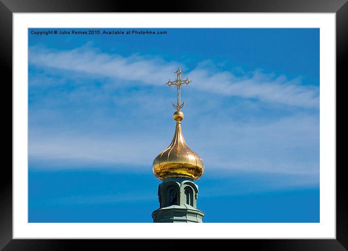 Uspensky Cathedral Roof Cross Framed Mounted Print by Juha Remes