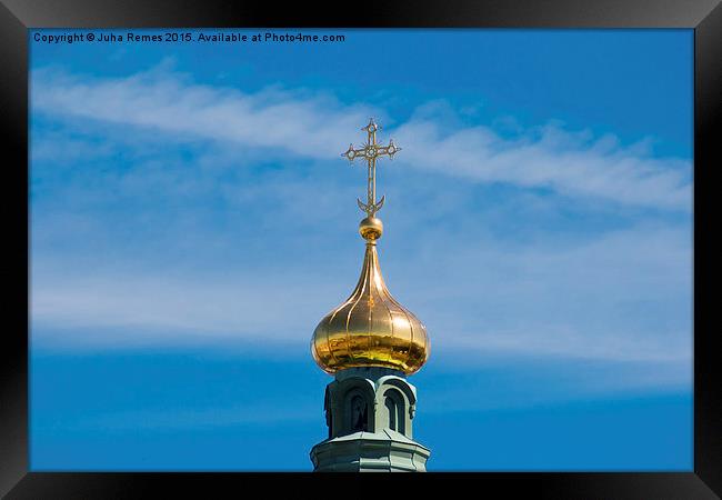Uspensky Cathedral Roof Cross Framed Print by Juha Remes