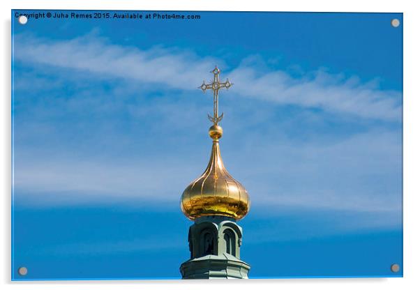 Uspensky Cathedral Roof Cross Acrylic by Juha Remes