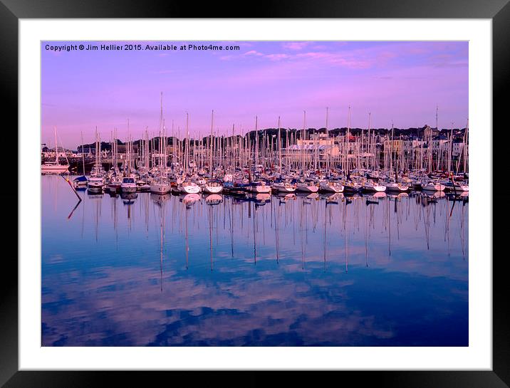  Sailing yachts Howth Harbour Framed Mounted Print by Jim Hellier