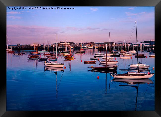  Yacht Mooring Howth Harbour Framed Print by Jim Hellier
