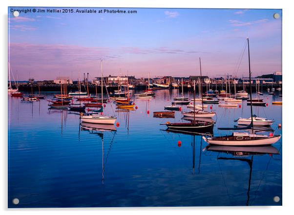  Yacht Mooring Howth Harbour Acrylic by Jim Hellier